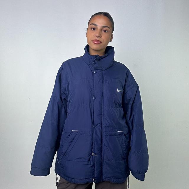 Nike Men's Puffer Jacket - Navy - L on Productcaster.