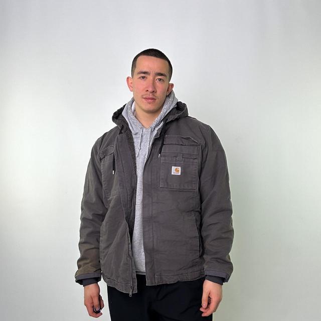 Carhartt Men's Coat - Grey - L on Productcaster.