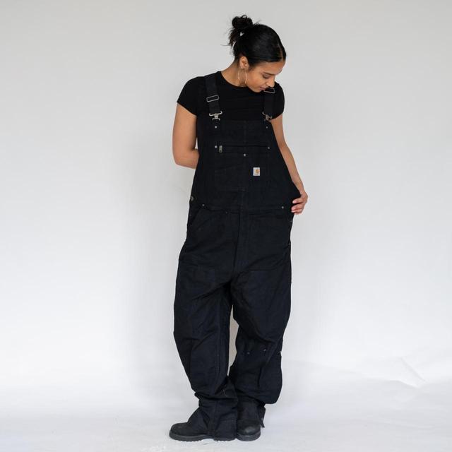 Carhartt Women's Dungarees - Black - L on Productcaster.