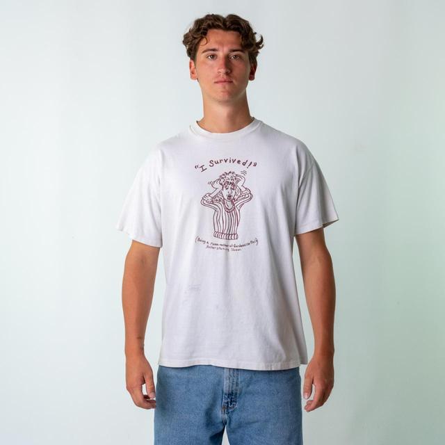 Vintage Men's T-shirt - White - XL on Productcaster.