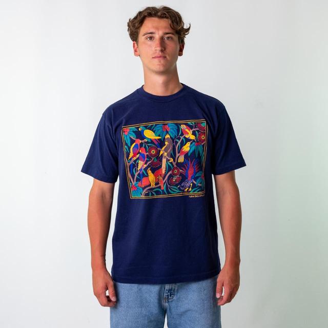 Vintage Men's T-shirt - Navy - L on Productcaster.