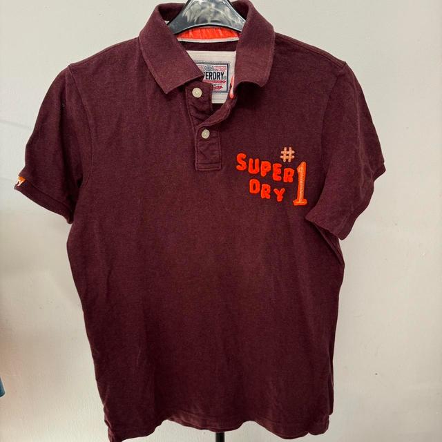 Superdry Men's T-shirt - Burgundy - XL on Productcaster.