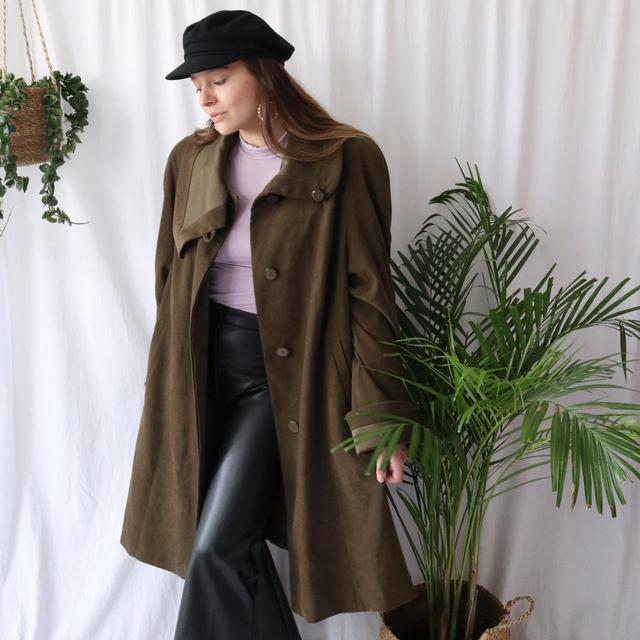 Vintage Women's Coat - Khaki - XL on Productcaster.