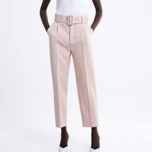 Zara Women's Trousers - Pink/Tan - One size on Productcaster.