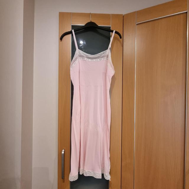 Vintage Women's Slip Dress - White/Pink - 8 on Productcaster.