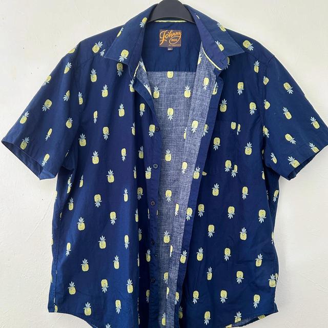 Johnny Bigg Men's Shirt - Blue/Navy - XXL on Productcaster.