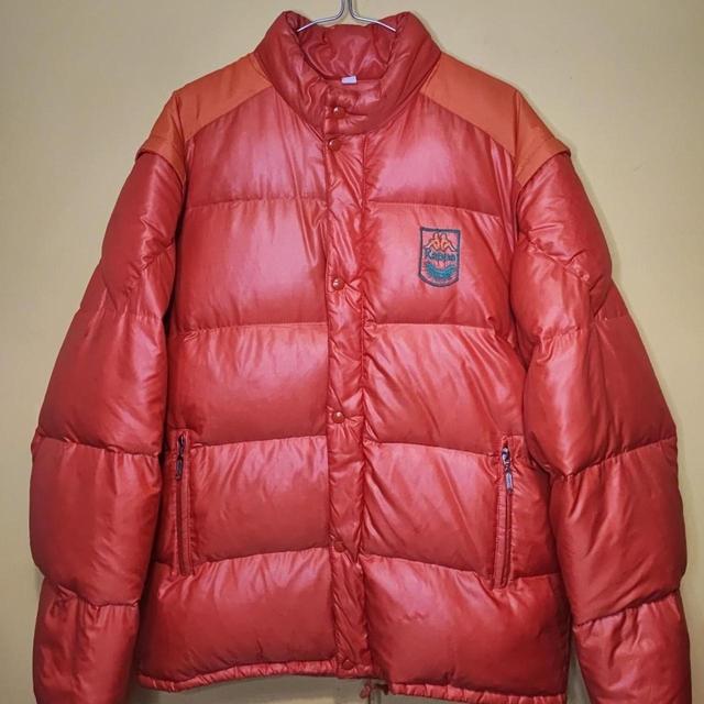 Kappa Men's Puffer Jacket - Orange - XL on Productcaster.