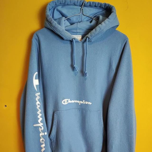 Champion Women's Hoodie - Blue - S on Productcaster.