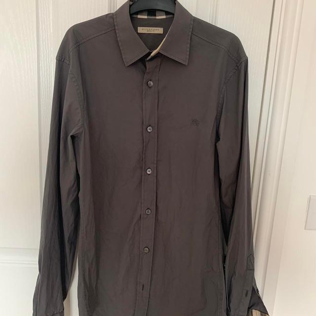 Burberry Brit Men's Shirt - Grey/Brown - XS on Productcaster.