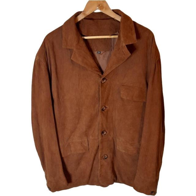 Vintage Men's Blazer Jacket - Tan - XL on Productcaster.