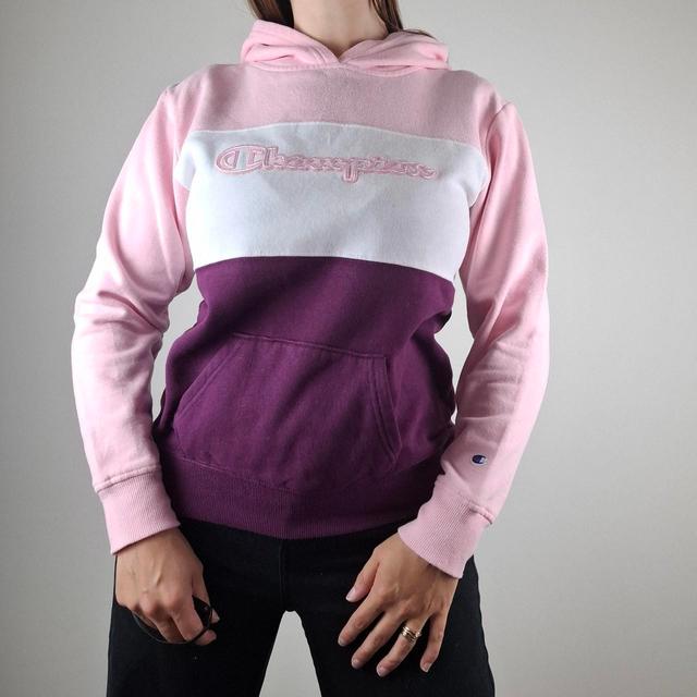 Champion Women's Hoodie - Pink/Purple - 8 on Productcaster.