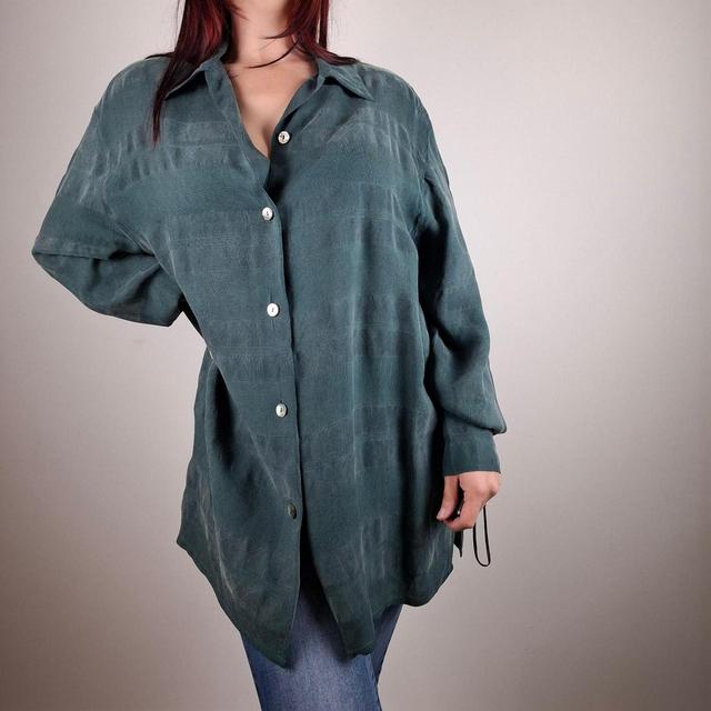 Vintage Women's Shirt - Green - 12 on Productcaster.