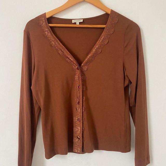 Preloved Women's Shirt - Brown - M on Productcaster.