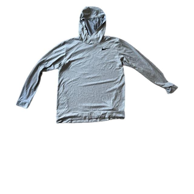 Nike Men's Hoodie - Grey/Blue - M on Productcaster.