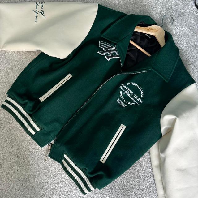 Represent Men's Varsity Jacket - Green - XL on Productcaster.