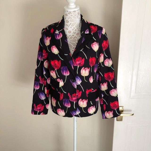 Women's Blazer Jacket - Black/Multi - UK 12 on Productcaster.