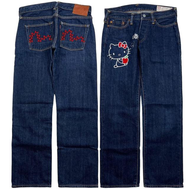 Evisu Women's Low rise Jeans - Navy/Blue - 29" on Productcaster.