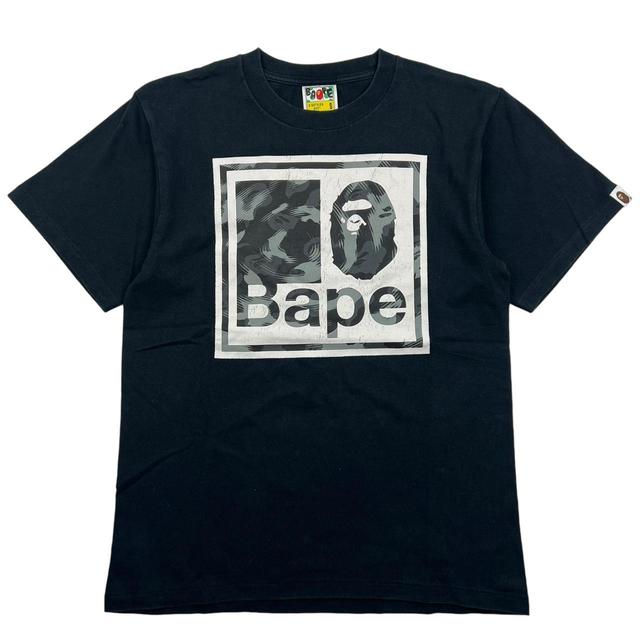 BAPE Men's T-shirt - Black/White - S on Productcaster.