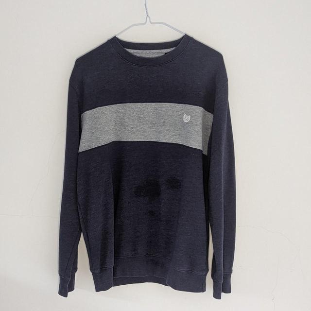 Chaps Men's Sweatshirt - Grey/Blue - M on Productcaster.