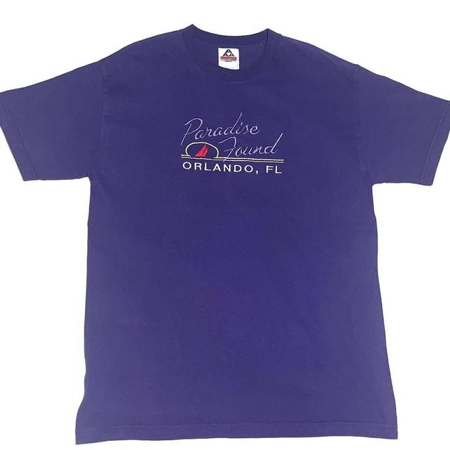 Paradise Found Men's T-shirt - Purple - L on Productcaster.