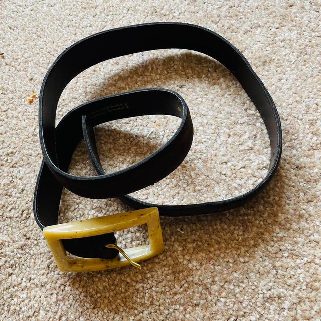 Vintage Women's Belt - Black/Tan on Productcaster.