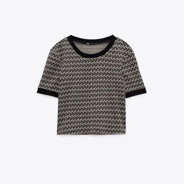 Zara Women's Top - Brown/Black - 6 on Productcaster.