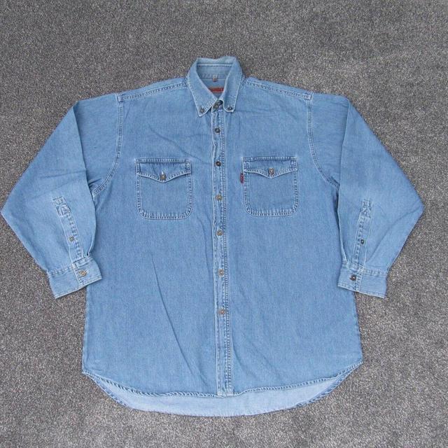 Preloved Men's Shirt - Blue - XL on Productcaster.