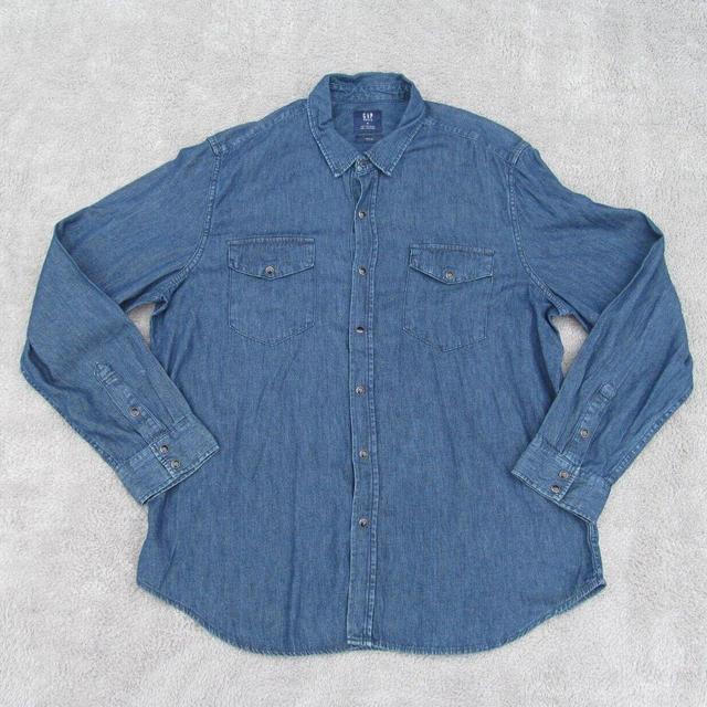 Gap Men's Shirt - Blue - L on Productcaster.