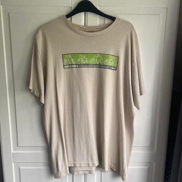 Stüssy Men's T-shirt - Cream - L on Productcaster.