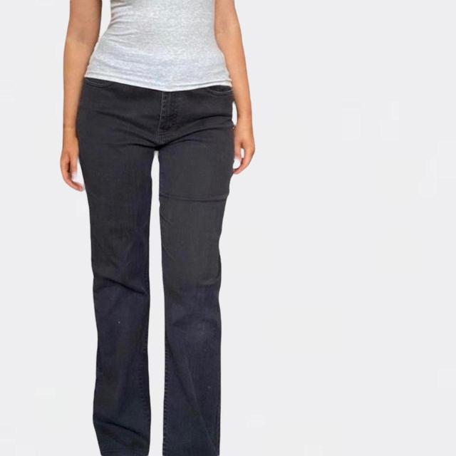 John Lewis Women's High waisted Faded Jeans - Black - UK 12 on Productcaster.