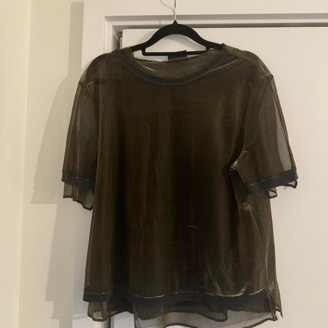 Diesel Women's T-shirt - Khaki/Gold - 12 on Productcaster.