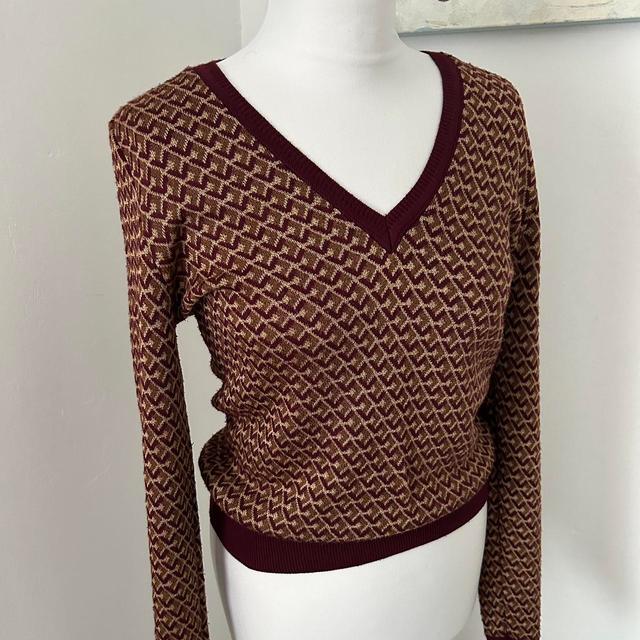 Zara Women's Jumper - Brown/Burgundy - 8 on Productcaster.