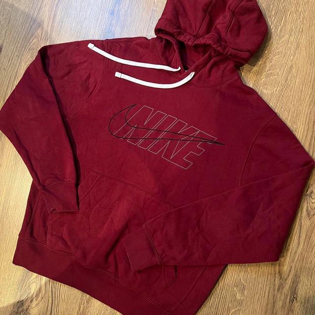 Nike Men's Hoodie - Burgundy - M on Productcaster.