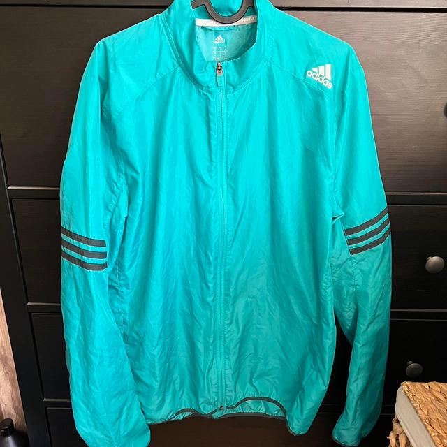 Adidas Men's Windbreaker Jacket - Blue - S on Productcaster.