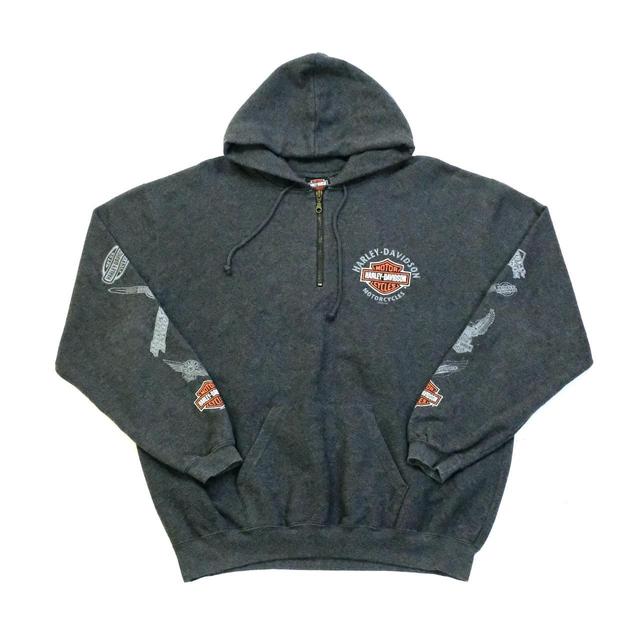 Harley Davidson Men's Hoodie - Grey - L on Productcaster.