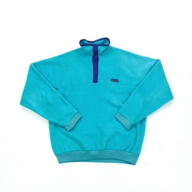 Patagonia Men's Sweatshirt - Green/Blue - M on Productcaster.