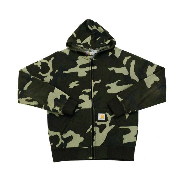 Carhartt Men's Hoodie - Green/Multi - M on Productcaster.