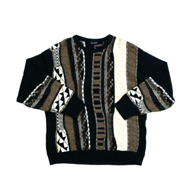 Vintage Men's Jumper - Multi/Navy - XL on Productcaster.