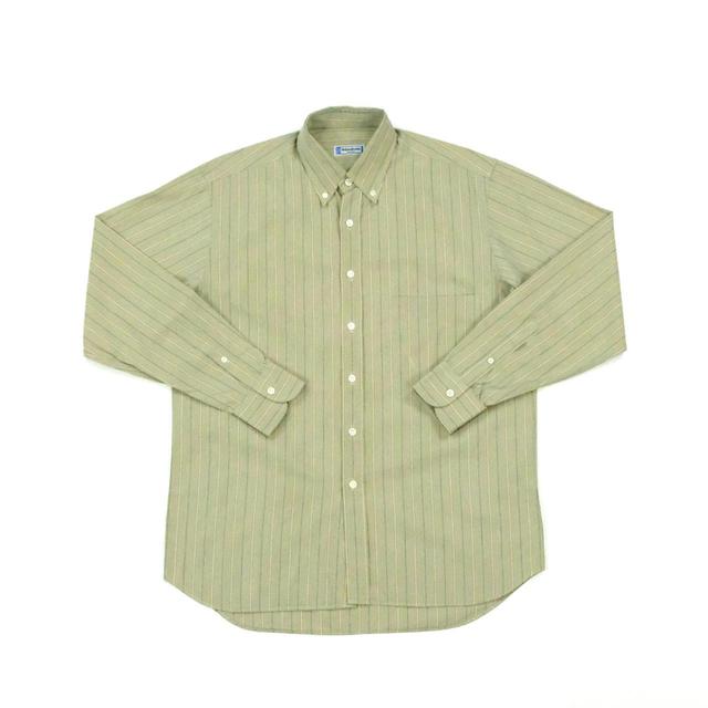 Yves Saint Laurent Men's Shirt - Green/Cream - M on Productcaster.