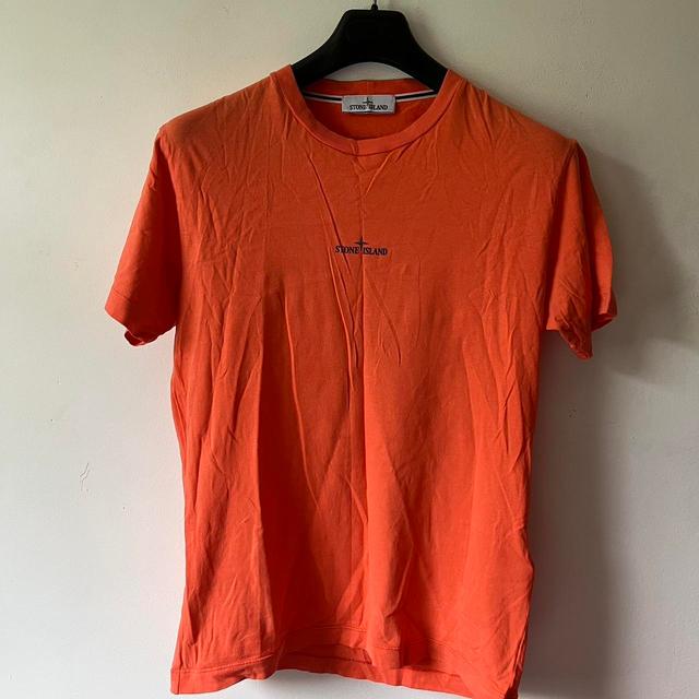 Stone Island Men's T-shirt - Orange - M on Productcaster.