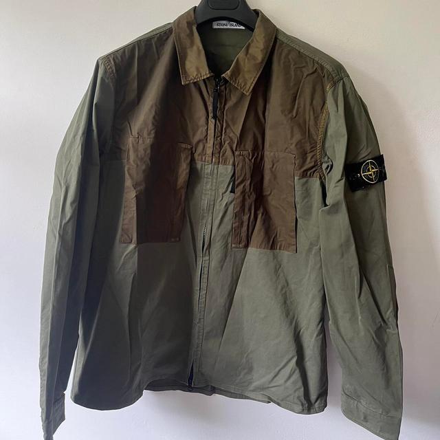 Stone Island Men's Shacket Jacket - Green/Khaki - XL on Productcaster.