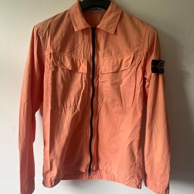 Stone Island Men's Shacket Jacket - Tan/Orange - S on Productcaster.