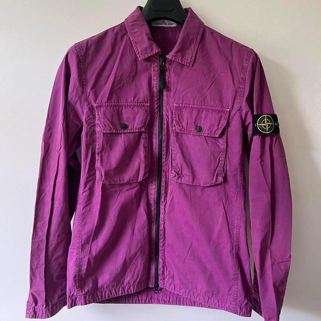 Stone Island Men's Shacket Jacket - Pink - M on Productcaster.