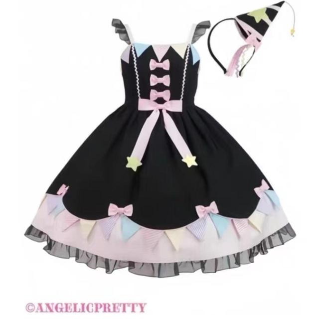 Angelic Pretty Women's Babydoll Dress - Black - One size on Productcaster.