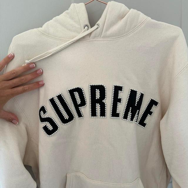 Supreme Women's Hoodie - Cream/White - 10 on Productcaster.