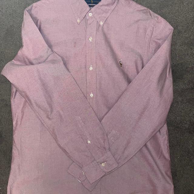 Ralph Lauren Men's Shirt - Purple/Burgundy - L on Productcaster.