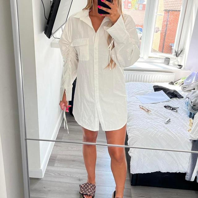 Missguided Women's Shirt Dress - White - 10 on Productcaster.