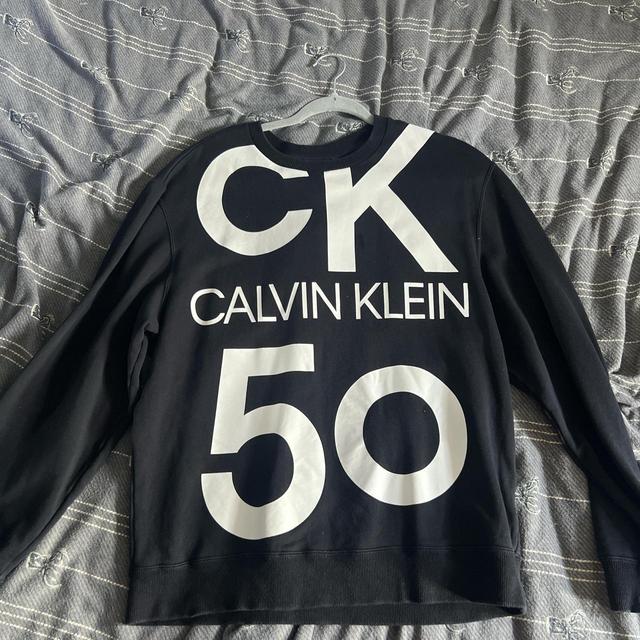 Calvin Klein Men's Sweatshirt - Black/White - M on Productcaster.