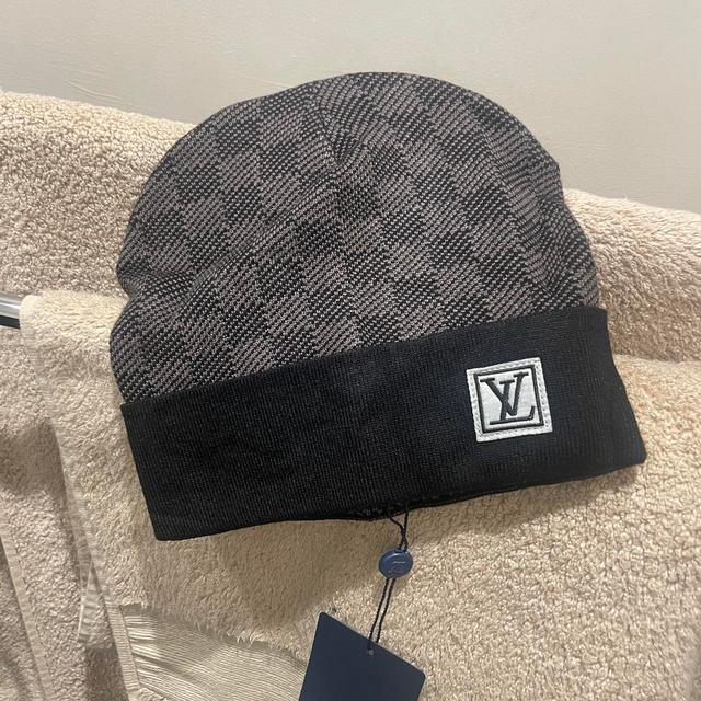 Louis Vuitton Men's Beanies - Black/Navy on Productcaster.