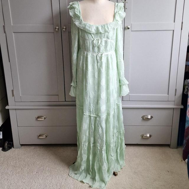 Free People Women's Maxi Dress - Green - L on Productcaster.